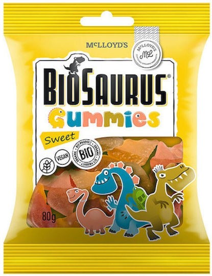 Ζελεδακια Sweet Biobiosaurus Vegan Bio 80gr Mclloyds